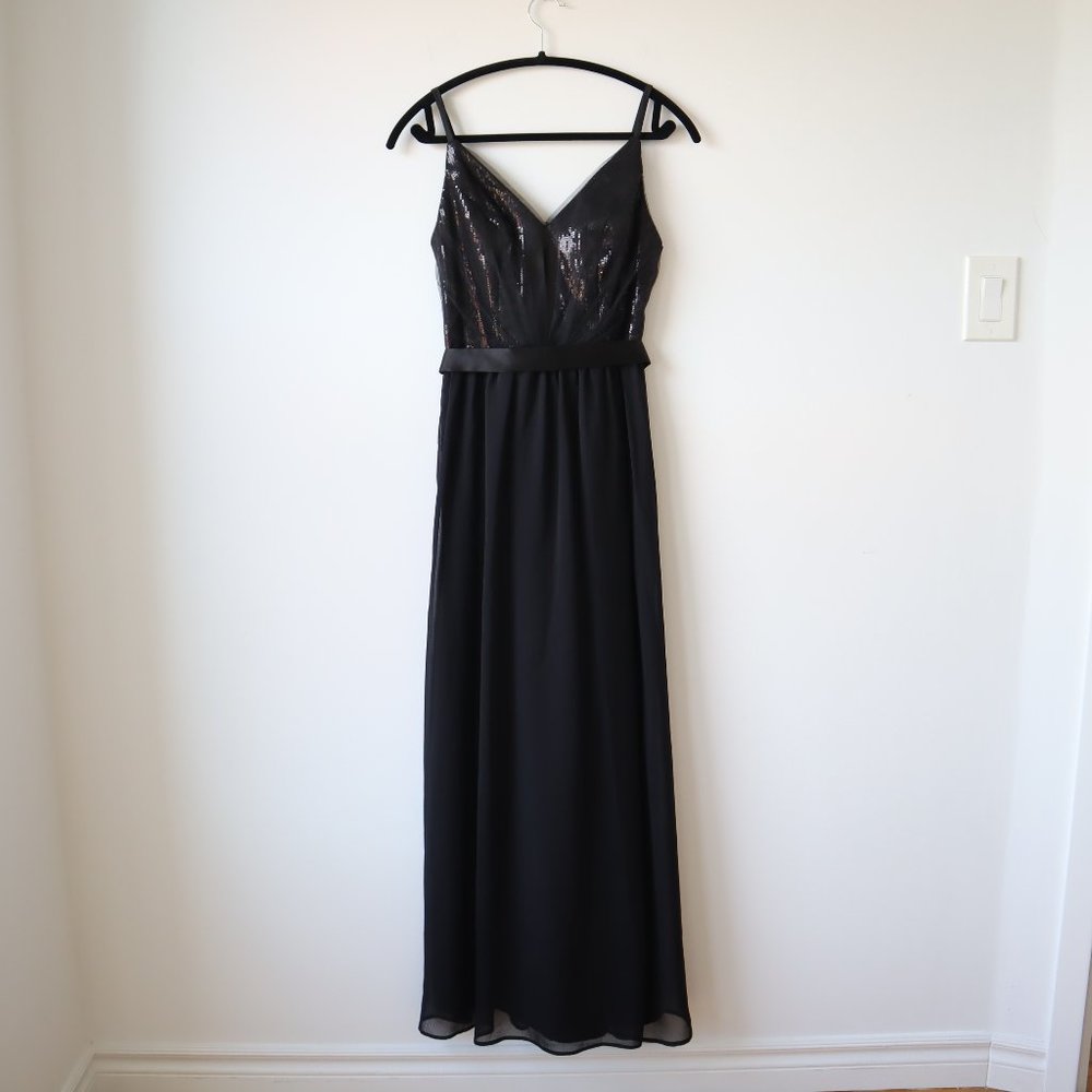 White by Vera Wang Formal/Bridesmaid Black Dress, Size 2
